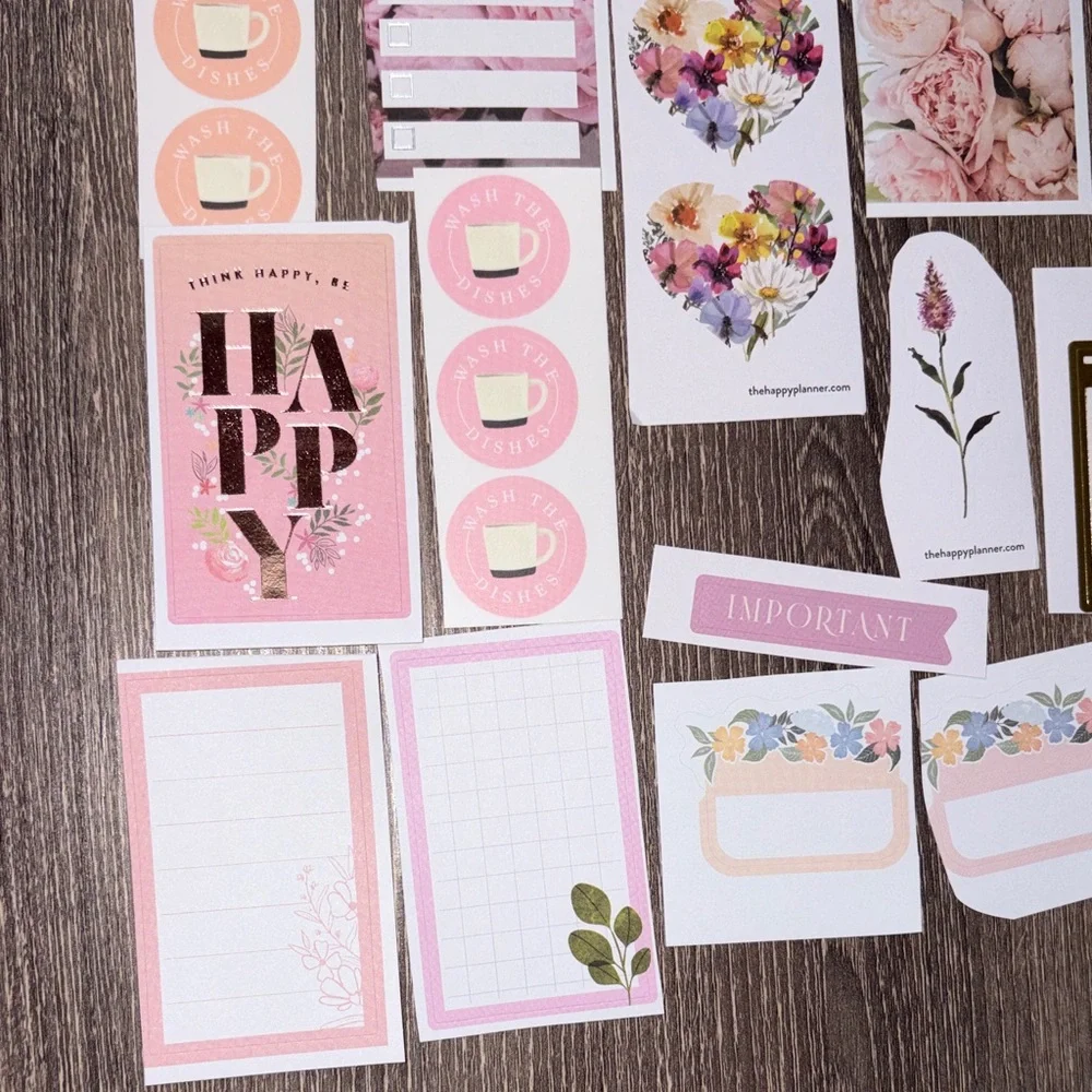 ❤️$3 Feminine Florals Not So Mystery Happy Planner Sticker Set